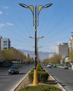 پایه چراغ خیابانی دکوراتیو طرح آرون