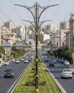 پایه چراغ خیابانی دکوراتیو طرح سانیار