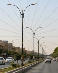 پایه چراغ خیابانی دکوراتیو طرح غزال