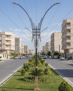 پایه چراغ خیابانی دکوراتیو طرح مهوین