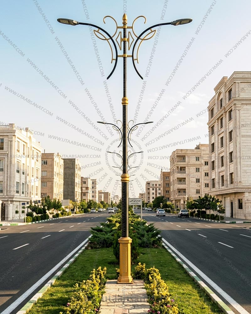 پایه چراغ خیابانی دکوراتیو طرح دلوین