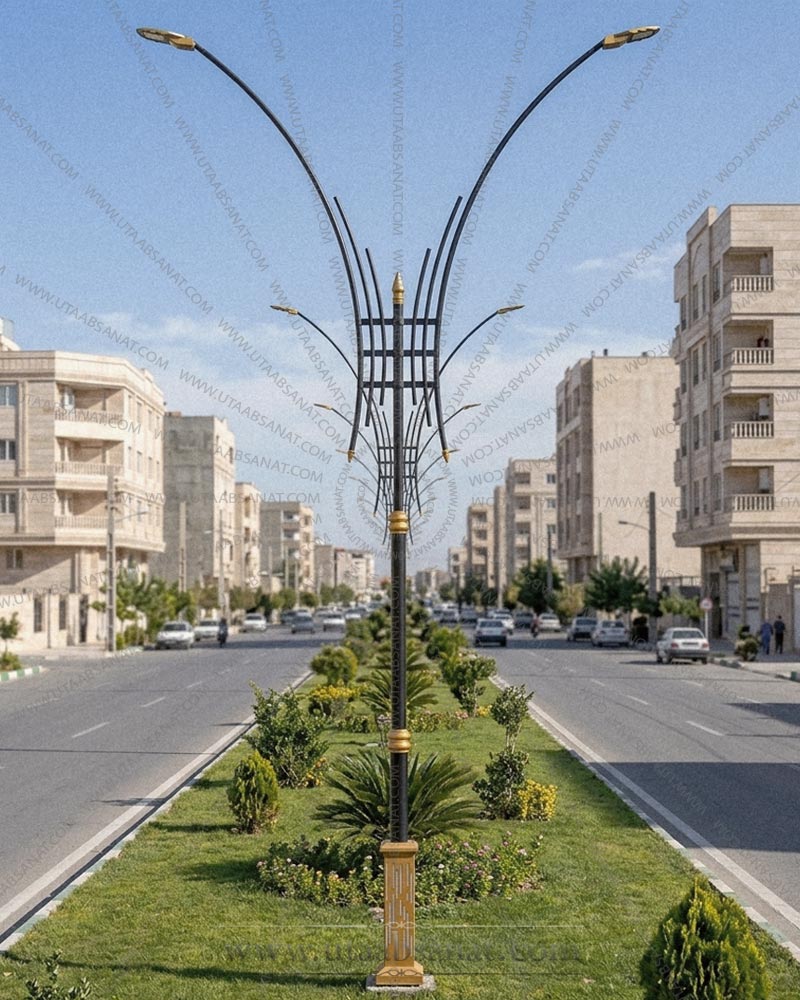 پایه چراغ خیابانی دکوراتیو طرح مهوین