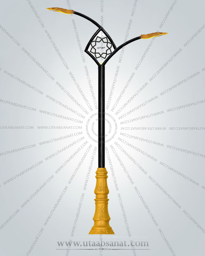 پایه چراغ پارکی دکوراتیو طرح ترنم