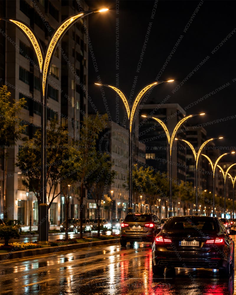 پایه چراغ خیابانی مدرن طرح رامز