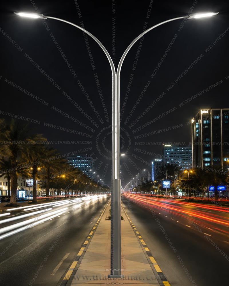 پایه چراغ خیابانی مینیمال طرح فونیکس